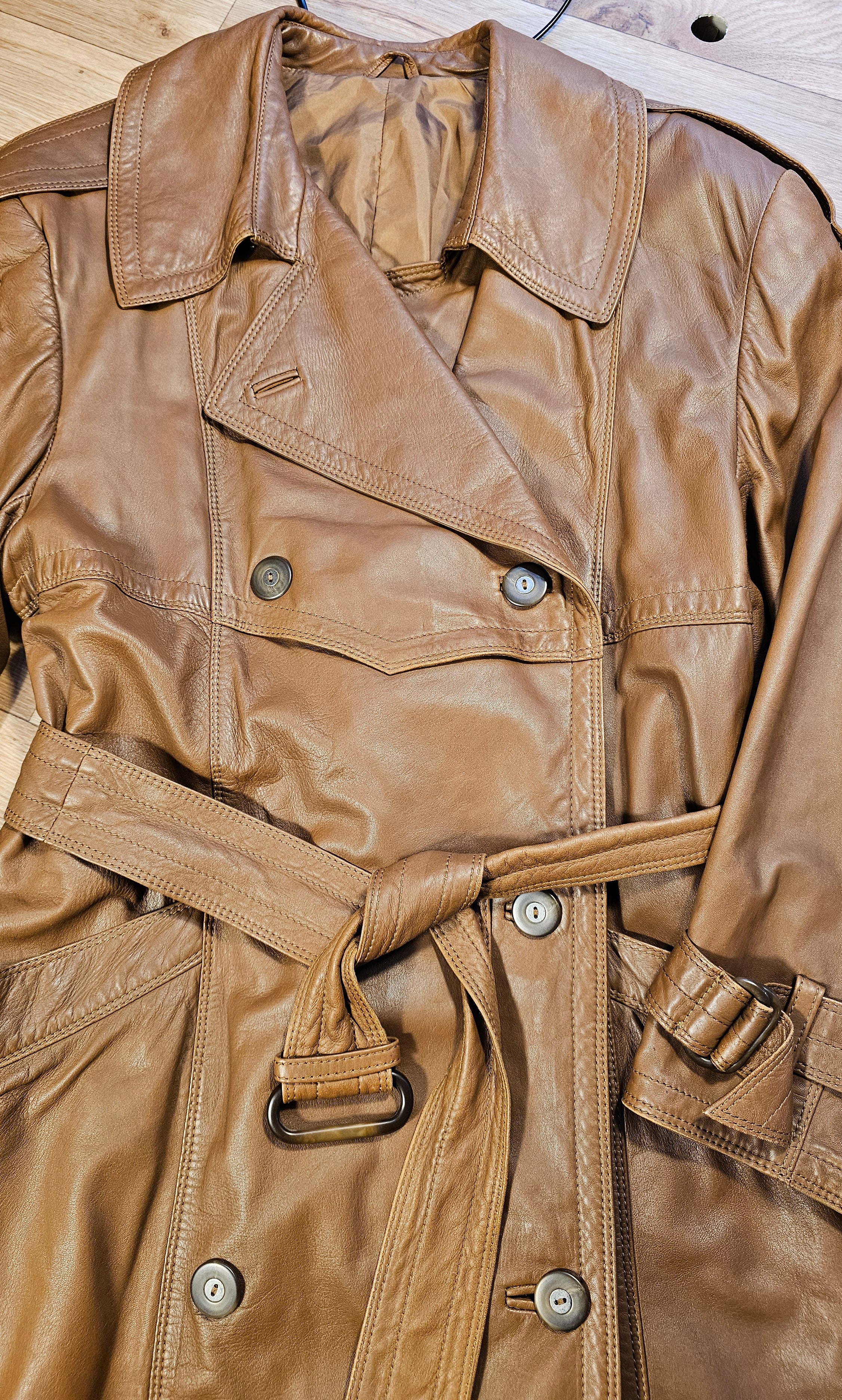 Ledermantel Vintage SAN LORENZO Gr. M/L